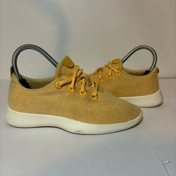 Allbirds Wool Runners WR Womens Sz 6 Shoes Yellow Wool Everyday Casual Sneakers - Picture 4 of 9